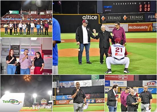 Gigantes del Cibao reconocen trayectoria de Mons. Jesús María de Jesús Moya en partido inaugural