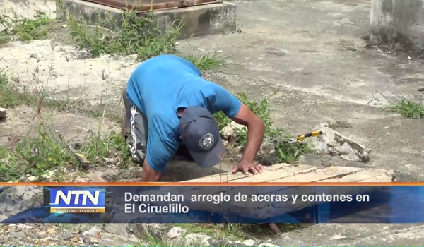Demandan arreglo de aceras y contenes en El Ciruelillo