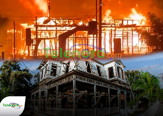 Voraz incendio reduce a cenizas la histórica Villa Doña Emilia en Montecristi