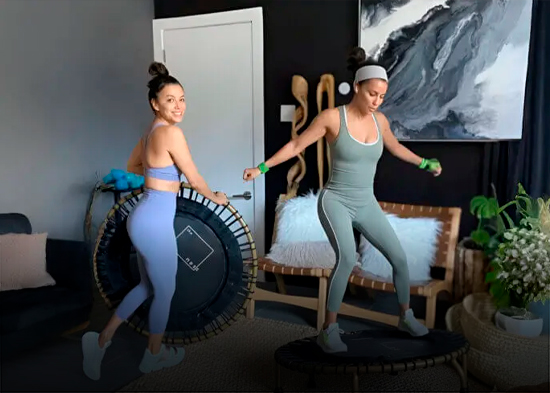 Cómo hacer rebounding: el ejercicio de cardio que usa Eva Longoria en su rutina