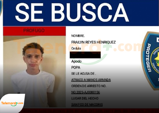 DICRIM busca activamente a “Popa” en SFM acusado de asalto a mano armada