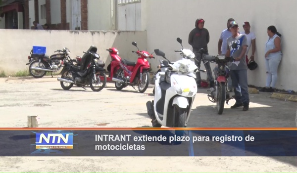 INTRANT extiende plazo para registro de motocicletas