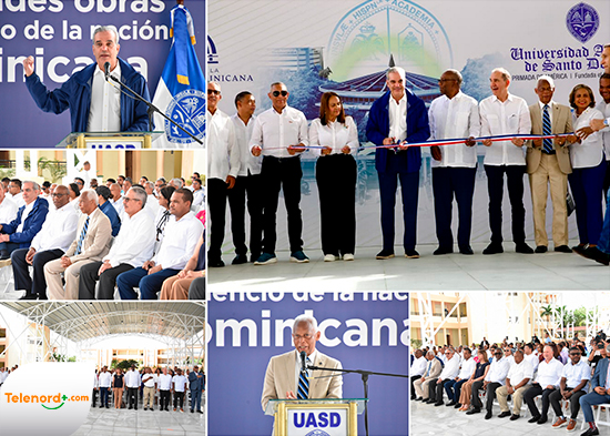 Abinader encabeza entrega del techado de la explanada UASD recinto San Francisco de Macorís