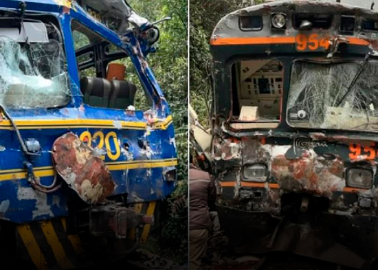 Chocan de frente dos trenes en Machu Picchu; reportan al menos 15 heridos