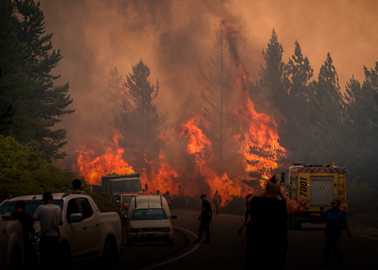 Incendios descontrolados en la Patagonia