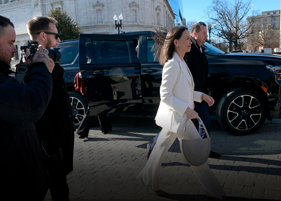 María Corina Machado llega a la Casa Blanca para un almuerzo con Donald Trump
