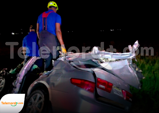 Cuatro muertos y un menor herido en trágico accidente en la autopista Duarte