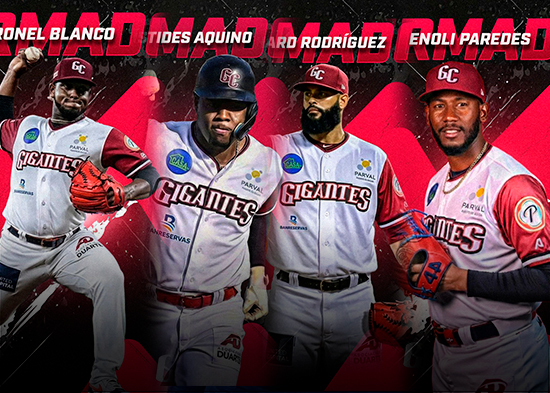 Gigantes del Cibao firman a Rodríguez, Blanco, Paredes y al jardinero Aquino