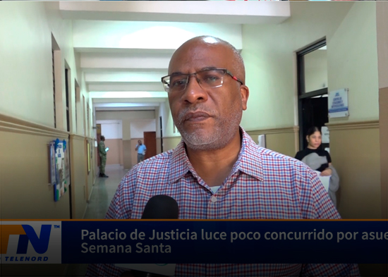Palacio de Justicia luce poco concurrido por asueto de Semana Santa