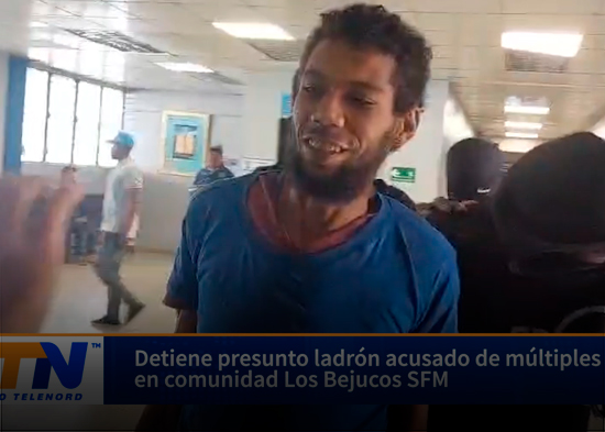 Detiene presunto ladrón acusado de múltiples robos en comunidad Los Bejucos SFM