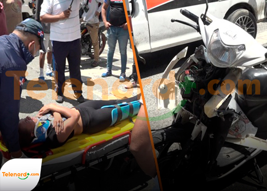 Accidente de tránsito deja una joven herida en la avenida Libertad de SFM