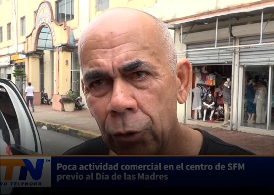 Poca actividad comercial en el centro de SFM previo al Día de las Madres