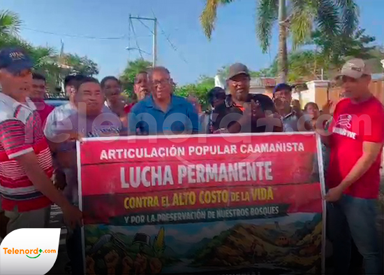 Moradores de El Espino protestan y exigen el arreglo inmediato de sus calles