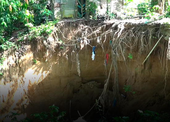 Denuncian derrumbe en el sector San Rafael