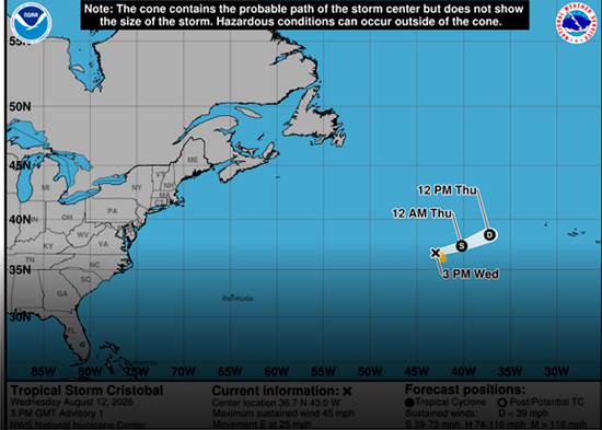 Se forma la tormenta tropical Cristóbal; ¿hay peligro para República Dominicana?